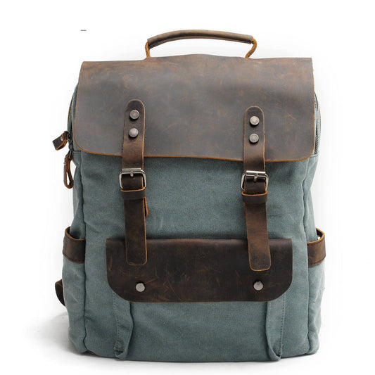 STANFORD MARINE Canvas & Leather Backpack