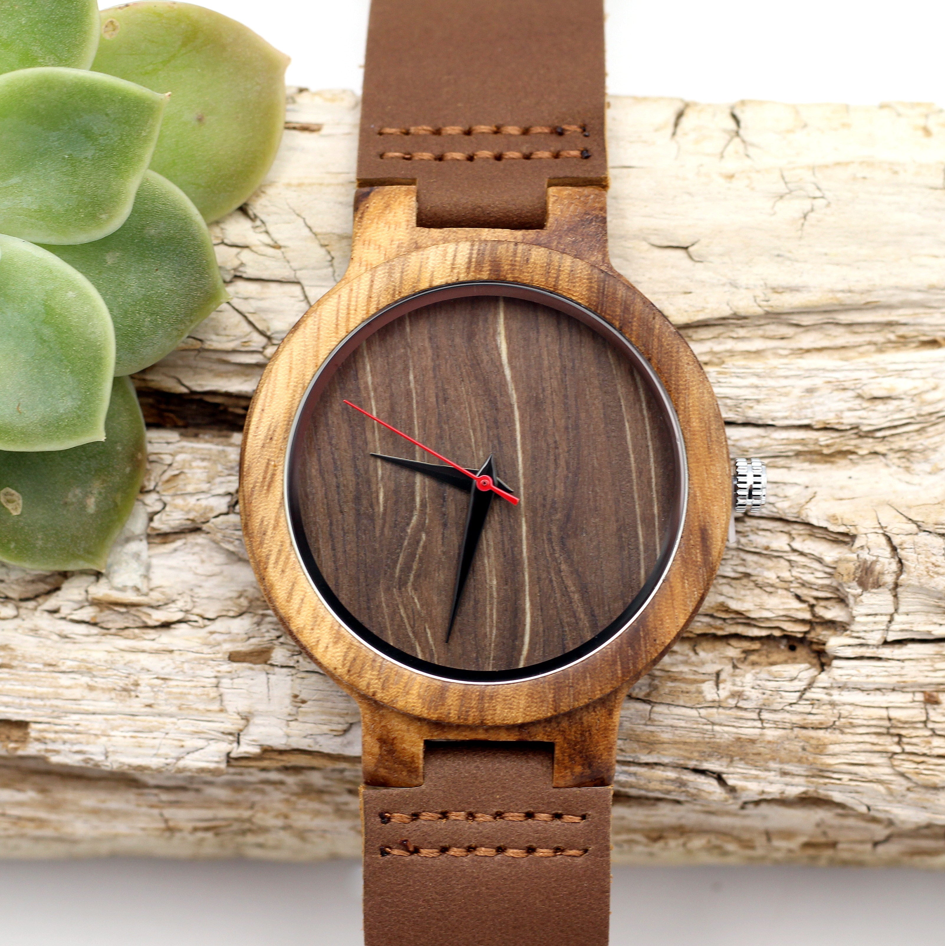 Wooden on sale hand watch