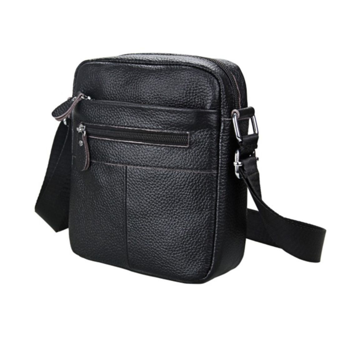 TERK BLACK Genuine Leather Shoulder Bag