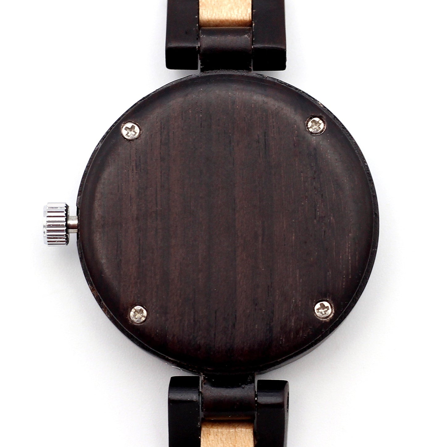 MISSDATE VERNE BLACK Ladies Solid Wooden Watch with DATE function - Hashtag Bamboo