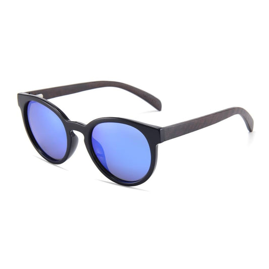 JOSS BLUE Sunglasses Polarised Lens Wooden Arms