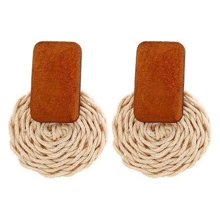 Earrings Handmade Wood and Beads - Hashtag Bamboo