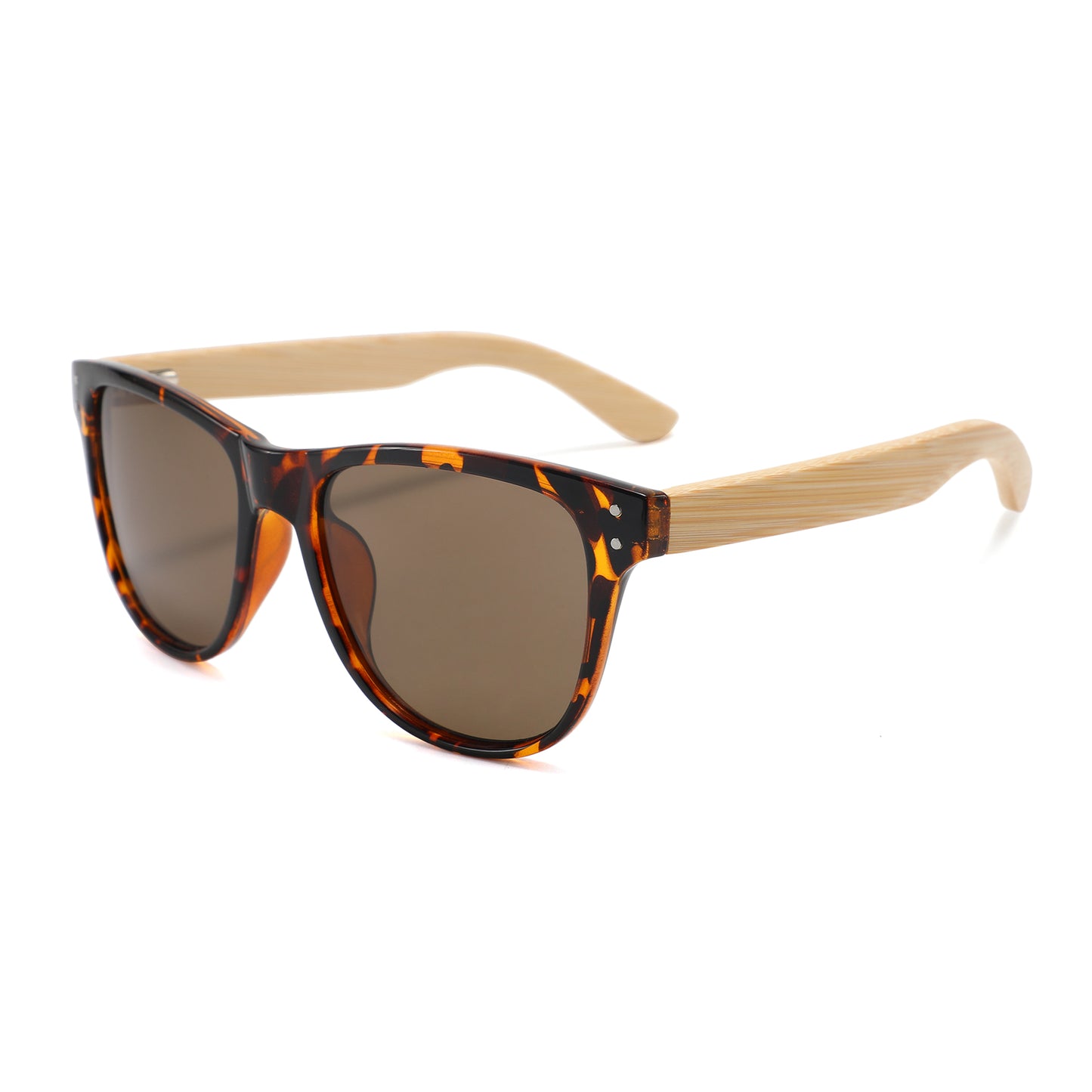 LEXI TS BROWN Ladies Sunglasses Polarised Lens Wooden Arms